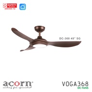 Acorn Voga DC-368 | 48 Inch Ceiling Fan | 24W LED Tri-Color | High Performance DC Fan | Anti Corrosion | Complimentary Decorative No Light Cover