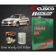 PROTON PERSONA 2007-2015 CUSCO JAPAN FULLY SYNTHETIC ENGINE OIL 5W30 SN/CF ACEA FREE WORKS ENGINEERING OIL FILTER