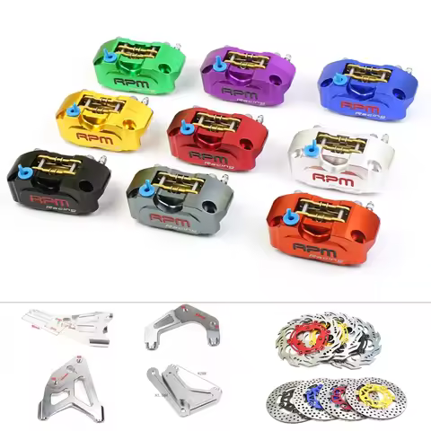 RPM Caliper Motorcycle Disc Rotor Brake Caliper 82mm Pitching Universal 200mm 220mm Disc Floating Ro