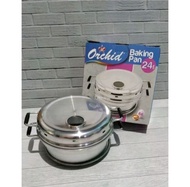 Panci Orchid Pemanggang Cake Baking Pan Orchid Alumunium