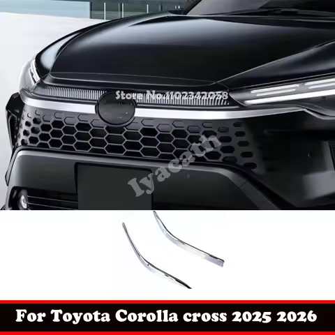 For Toyota Corolla Cross 2025 2026 ABS chrome Front Upper Front Center Mesh Grille Grill Hood Engine