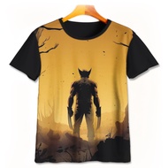 Superhero Hero Cartoon T-Shirt Hk-8-designWD Superman Spiderman Batman Hulk Wolverine Kids T-Shirt F
