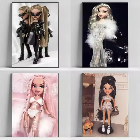 Fashion B-Bratz Dolls, Wall Art, HD Canvas Print Poster, Home, Living Room, Girls Room, Studio Decor