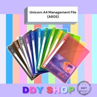 Unicorn A4 Management File Document Organize Folder Filing with PVC Plastic Fastener (A805) -Random 