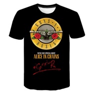 New Guns N Roses T Shirt Men Women Tshirt Fashion Casual Short Sleeve Oversize Tee Summer 3D Print Streetwear