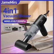 JameMirs 4in1 mini portable vacuum cleaner 12000Pa Dust mite bed vaccum cleaner blower cordless for 