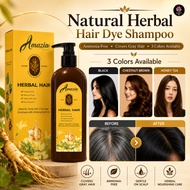 [FREE HAIR DYE KIT] Herbal hair dye shampoo organic 300ml Grey air coverage Ammonia free