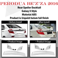 PERODUA BEZZA 2014-2021 CAR SPOILER GALAXY X STYLE REAR SPOILER ABS SKIRT LIP BODYKIT