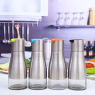 Stainless Steel Glass Oil Bottle Soy Sauce and Vinegar Wine Bottle Controllable Oil Bottle Household
