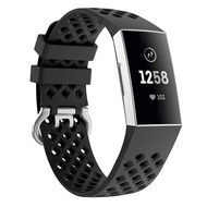 Fashion Sports Breathable Silicone Watchband Bracelet for Fitbit Charge 3 Smart Watch Wristband