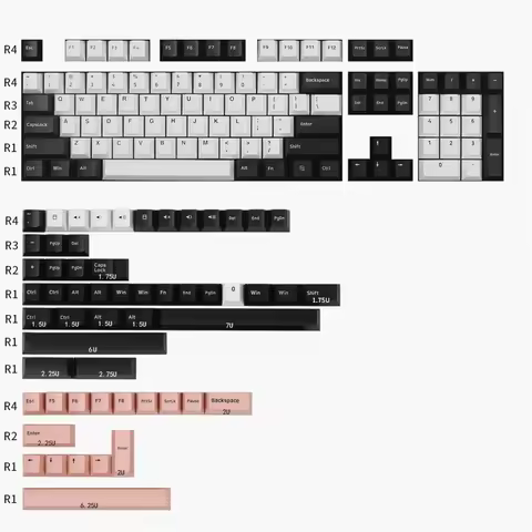 Olivia Doubleshot Cherry Profile PBT Keycaps For MX Switch Keyboard Razer Corsair Filco 96 84 SP64 K