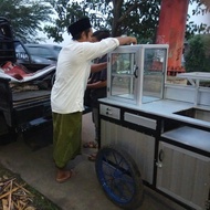 GEROBAK CILOK ALUMUNIUM GEROBAK TELOR GULUNG GEROBAK KELILING SERBAGUN