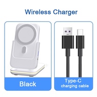 ZUZG Universal 3 in 1 Wireless Charging Station Foldable Fast Charger Stand with 5000mAh Portable Ba