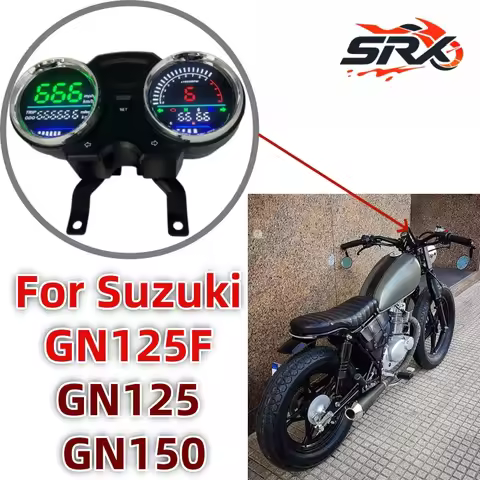 With USB Motorcycle Speed Tachometer For Suzuki GN125F GN125 GN150 Digital Meter Assembly Speedomete