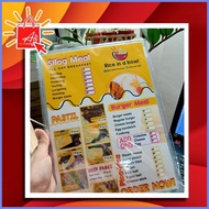 ◲ ◇ ✍ AIZ A4 Sintra Board Menu (Layout &print)
