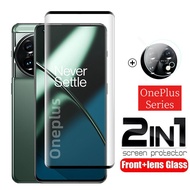 2in1 Full Cover Curved Tempered Glass Screen Protector For OnePlus 11 5G Phone Protective Glass For OnePlus11 R 11R 10Pro 9Pro 8 8Pro Camera Lens Film