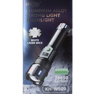 100% Original Kezu KH-W509 Aluminum Alloy High-Power Flashlight with 26650 Rechargeable Battery