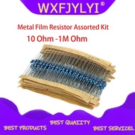 30values each 20pcs =600pcs Metal Film Resistor Assorted Kit 1% 1/4W 10 Ohm -1M Ohm 10R 22R 47R 100R