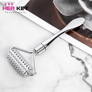 ▧ Stainless steel pointed roller spatula massage ball stone face roller massager to improve neck facial beauty skin care tool