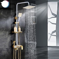 Shower Set Full Copper Black Gold Bathroom Shower Head Bathroom Thermostatic Shower