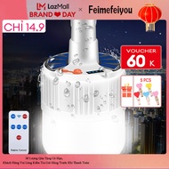 solar led light bulb led light outdoor waterproof for home light USB rechargeable bulb with remote c