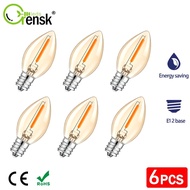 C7 LED Bulb 0.5W Light Candle Bulbs Amber Glow E12 Candelabra Base LED Night Bulb Warm White 2200K D