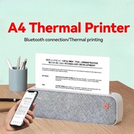 Portable A4 Paper Printer Mini Inkless Thermal Printer Wireless Bluetooth Connection Portable Mobile