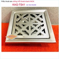 Bathroom floor drain 15x15cm KAG-TS41 D60