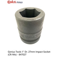 GENIUS TOOLS 1" DR. 27mm IMPACT SOCKET (CR-MO) - 847027