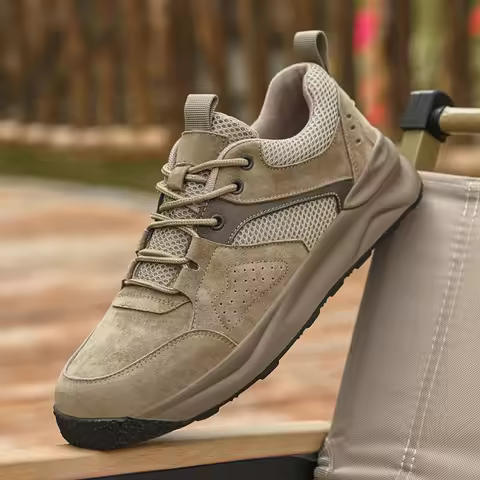 All-match Men's Casual Leather Shoes Lightweight Breathable Men Skate Shoes Leisure Walk Travel Snea