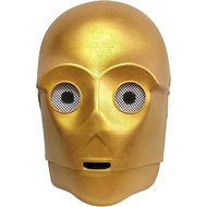 Robot Latex Mask C3PO Coaplay Full Face Mask, Halloween Costume Play Props, Adult