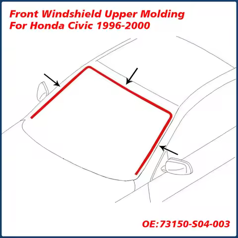 Front Windshield Upper Molding 73150-S04-003 For Honda Civic 1996-2000 EK1/EK3/EK4/EK5 Sedan Waterpr