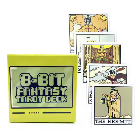 Octet Pixel Wind Tarot 8 Bit Fantasy Tarot Deck Card Prophecy Divination Family Party Board Fortune 