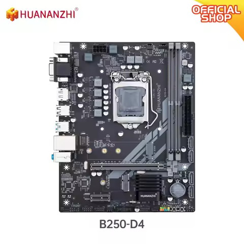 HUANANZHI B250 D4 M-ATX Motherboard Intel LGA 1151 Support 6/7/8/9 generation DDR4 2133/2400/2666MHz