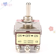 BORRAONE Heavy Duty Toggle​​, ON//ON Three-position Rocker Control 4PDT 12 Pin Rocker Switch ​​3 Pos