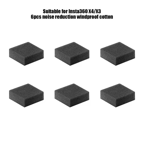 6pcs Mic Wind Muff Microphone Mic Windscreen For Insta360 X4 Noise Reduction Sponge Muffler Windshie