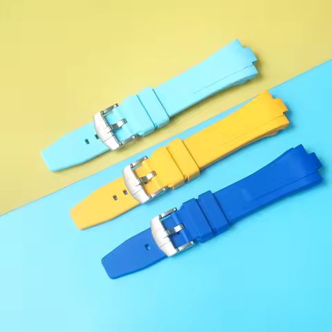 Fluororubber Watch Strap For Citizen TSUYOSA Collection NJ0150 NJ0151ME FKM Watchbands Men Women Bra