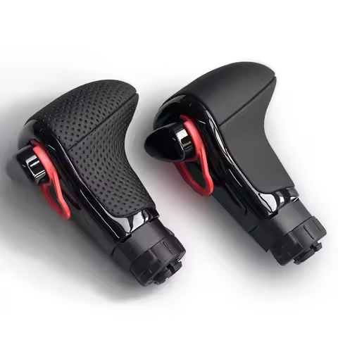 LHD Black Leather With Hole Gear Shift Knob For AUDI Q7 Q5 A3 A4 A5 A6 A7 C6 C7 4G1 713 139 4G171313