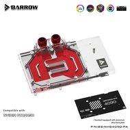 Barrow full coverage GPU Water Block For NVIDIA RTX 4090,LRC2.0 Cooler With Backplate,BS-NVG4090-PA