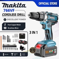 Cordless Drill Impact Hammer Drill 766VF Multi-Function Electric Screwdriver Hand Drill Driver Kits 