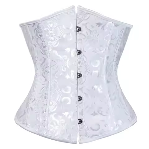Underbust Jacquard Floral Corset For Women Elastic Boned Waist Slimming Gothic Bustier Gorset Underb