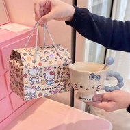 送闺蜜仪式感伴手礼女生可爱猫咪马克杯情侣陶瓷水杯生日礼物礼盒7.4 A cute cat mug as a meaningful gift for a girlfriend, a couple's c