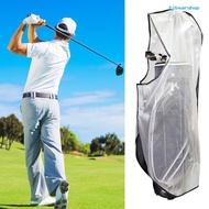 [HIEA] Folding Golf Bag Rain Cover Waterproof &amp; Dust-proof PVC Transparent Rainproof Cover for Golf Bag Heavy Duty Club Bag Raincoat for Golfer Women Men