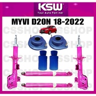 KSW PERODUA MYVI 2018-2022 D20N MK3 ABSORBER FRONT / REAR HEAVY DUTY TWIN VALVE SUSPENSION SHOCKS