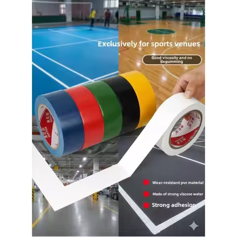 Viscosity Floor glue Tape Badminton Basketball Tennis Volleyball Court Boundary Tape, Marking Tape W