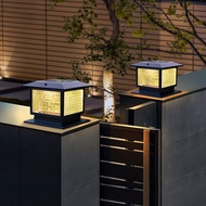 Solar Balcony Outdoor Pillar Light Outdoor Waterproof Garden Light Villa Pillar Light2024Pillar Ligh