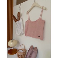 Front Back Round Neck Sexy Camisole Loose Pullover Short Version Bottoming Shirt Inner Wear Outer Si