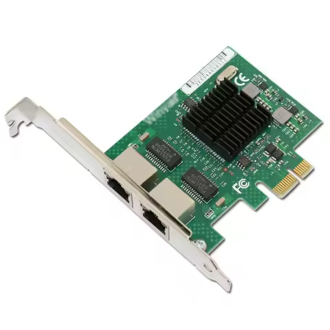 E575T2 Dual-port PCI-E X1 Gigabit Ethernet Network Card 10/100/1000Mbps LAN Adapter Controller Wired