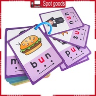 XI Kids CVC Words Learning Cards Phonics Learning Flash Cards For English Reading