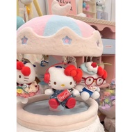 Cute Rotating Dollhouse Plush Pendant Storage Display Stand Cotton Doll Gift HelloKitty Carousel